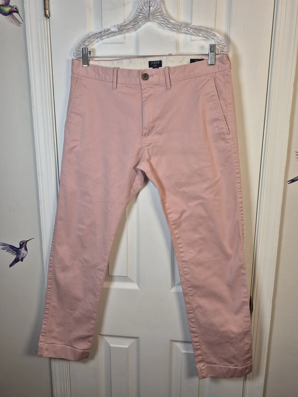 J.Crew Flex Slim Fit Chino Pants Pink 33x30